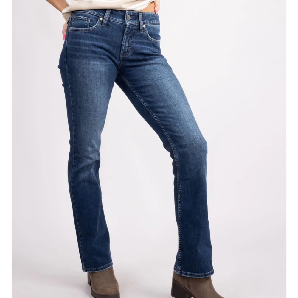 Silver Jeans Women's Boot Cut in Deep Blue - Picture 3 of 5